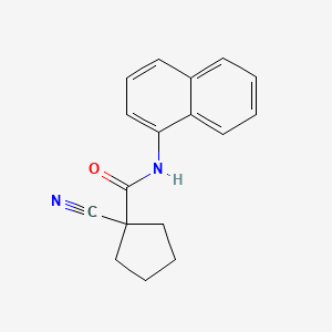 molecular formula C17H16N2O B7475795 1-cyano-N-naphthalen-1-ylcyclopentane-1-carboxamide 