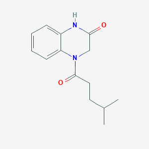 molecular formula C14H18N2O2 B7475802 4-(4-Methylpentanoyl)-1,3-dihydroquinoxalin-2-one 