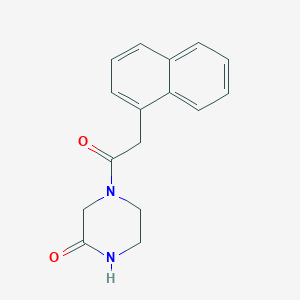 molecular formula C16H16N2O2 B7475814 4-(2-Naphthalen-1-ylacetyl)piperazin-2-one 