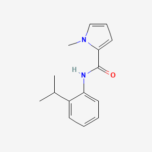 molecular formula C15H18N2O B7475819 1-methyl-N-(2-propan-2-ylphenyl)pyrrole-2-carboxamide 