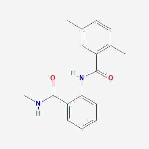 molecular formula C17H18N2O2 B7475837 2,5-dimethyl-N-[2-(methylcarbamoyl)phenyl]benzamide 