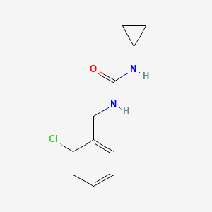 molecular formula C11H13ClN2O B7475843 1-[(2-Chlorophenyl)methyl]-3-cyclopropylurea 
