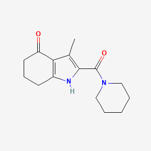 molecular formula C15H20N2O2 B7475858 3-Methyl-2-(piperidine-1-carbonyl)-1,5,6,7-tetrahydroindol-4-one 