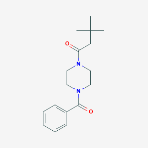 molecular formula C17H24N2O2 B7475861 1-(4-Benzoylpiperazin-1-yl)-3,3-dimethylbutan-1-one 