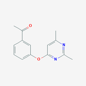 molecular formula C14H14N2O2 B7475862 1-{3-[(2,6-Dimethylpyrimidin-4-YL)oxy]phenyl}ethanone 