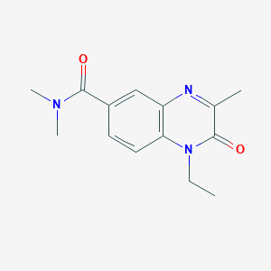 molecular formula C14H17N3O2 B7475886 1-ethyl-N,N,3-trimethyl-2-oxoquinoxaline-6-carboxamide 