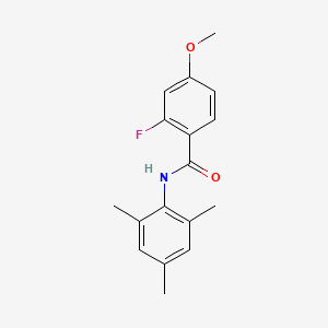 molecular formula C17H18FNO2 B7475900 2-fluoro-4-methoxy-N-(2,4,6-trimethylphenyl)benzamide 