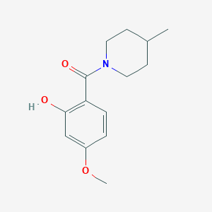 molecular formula C14H19NO3 B7475905 (2-Hydroxy-4-methoxyphenyl)-(4-methylpiperidin-1-yl)methanone 