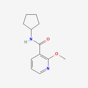 molecular formula C12H16N2O2 B7475910 N-cyclopentyl-2-methoxypyridine-3-carboxamide 