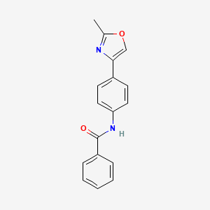 molecular formula C17H14N2O2 B7475919 N-[4-(2-methyl-1,3-oxazol-4-yl)phenyl]benzamide 