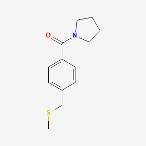 molecular formula C13H17NOS B7475939 1-{4-[(Methylsulfanyl)methyl]benzoyl}pyrrolidine 