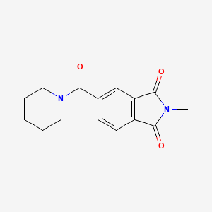 molecular formula C15H16N2O3 B7475958 2-Methyl-5-(piperidine-1-carbonyl)isoindole-1,3-dione 