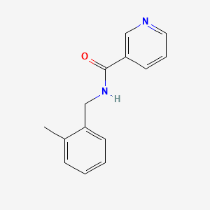 molecular formula C14H14N2O B7475967 N-[(2-methylphenyl)methyl]pyridine-3-carboxamide 