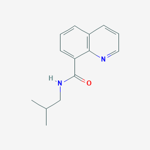molecular formula C14H16N2O B7475971 N-(2-methylpropyl)quinoline-8-carboxamide 
