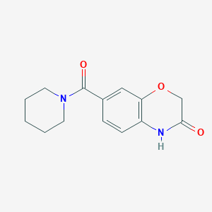 molecular formula C14H16N2O3 B7475985 7-(piperidine-1-carbonyl)-4H-1,4-benzoxazin-3-one 
