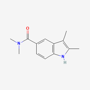 molecular formula C13H16N2O B7475992 N~5~,N~5~,2,3-tetramethyl-1H-indole-5-carboxamide 