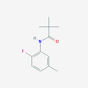 molecular formula C12H16FNO B7475999 N-(2-fluoro-5-methylphenyl)-2,2-dimethylpropanamide 