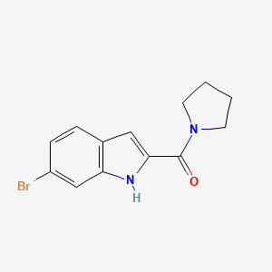 molecular formula C13H13BrN2O B7476007 (6-bromo-1H-indol-2-yl)-pyrrolidin-1-ylmethanone 