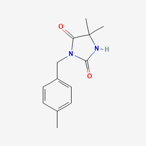 molecular formula C13H16N2O2 B7476019 5,5-Dimethyl-3-[(4-methylphenyl)methyl]imidazolidine-2,4-dione 