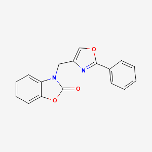 molecular formula C17H12N2O3 B7476024 3-[(2-Phenyl-1,3-oxazol-4-yl)methyl]-1,3-benzoxazol-2-one 