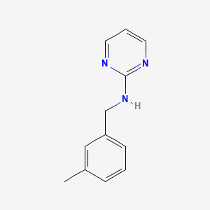 molecular formula C12H13N3 B7476033 N-[(3-methylphenyl)methyl]pyrimidin-2-amine 