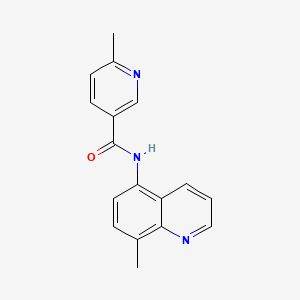 molecular formula C17H15N3O B7476041 6-methyl-N-(8-methylquinolin-5-yl)pyridine-3-carboxamide 
