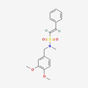 molecular formula C18H21NO4S B7476052 N-[(3,4-dimethoxyphenyl)methyl]-N-methyl-2-phenylethene-1-sulfonamide 