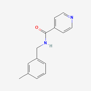 N-[(3-methylphenyl)methyl]pyridine-4-carboxamide