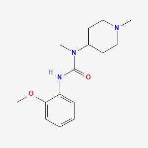 molecular formula C15H23N3O2 B7476077 3-(2-Methoxyphenyl)-1-methyl-1-(1-methylpiperidin-4-yl)urea 