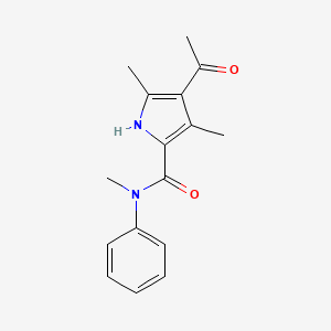 molecular formula C16H18N2O2 B7476129 4-acetyl-N,3,5-trimethyl-N-phenyl-1H-pyrrole-2-carboxamide 