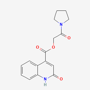 molecular formula C16H16N2O4 B7476181 (2-oxo-2-pyrrolidin-1-ylethyl) 2-oxo-1H-quinoline-4-carboxylate 