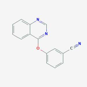 molecular formula C15H9N3O B7476190 3-Quinazolin-4-yloxybenzonitrile 