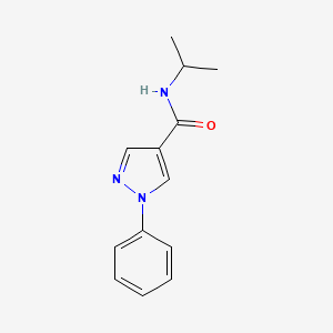 molecular formula C13H15N3O B7476198 1-phenyl-N-propan-2-ylpyrazole-4-carboxamide 