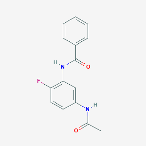 molecular formula C15H13FN2O2 B7476207 N-(5-acetamido-2-fluorophenyl)benzamide 