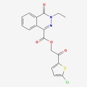 molecular formula C17H13ClN2O4S B7476217 [2-(5-Chlorothiophen-2-yl)-2-oxoethyl] 3-ethyl-4-oxophthalazine-1-carboxylate 