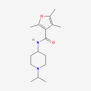 molecular formula C16H26N2O2 B7476236 2,4,5-trimethyl-N-(1-propan-2-ylpiperidin-4-yl)furan-3-carboxamide 