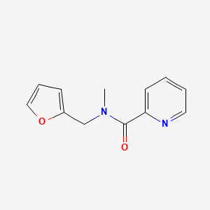 molecular formula C12H12N2O2 B7476249 N-(furan-2-ylmethyl)-N-methylpyridine-2-carboxamide 
