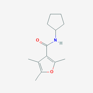 molecular formula C13H19NO2 B7476255 N-cyclopentyl-2,4,5-trimethylfuran-3-carboxamide 
