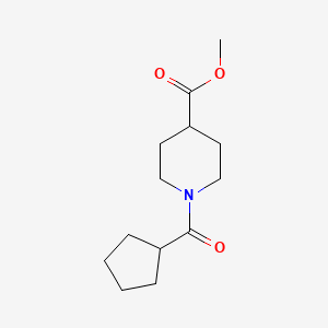 molecular formula C13H21NO3 B7476294 Methyl 1-cyclopentanecarbonylpiperidine-4-carboxylate 
