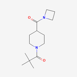 molecular formula C14H24N2O2 B7476321 1-[4-(Azetidine-1-carbonyl)piperidin-1-yl]-2,2-dimethylpropan-1-one 