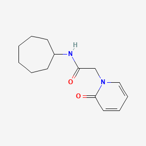 molecular formula C14H20N2O2 B7476344 N-cycloheptyl-2-(2-oxopyridin-1-yl)acetamide 