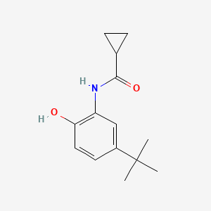 molecular formula C14H19NO2 B7476366 N-(5-tert-butyl-2-hydroxyphenyl)cyclopropanecarboxamide 
