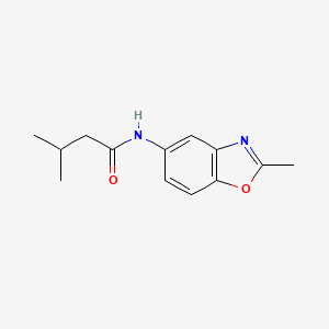molecular formula C13H16N2O2 B7476368 3-methyl-N-(2-methyl-1,3-benzoxazol-5-yl)butanamide 