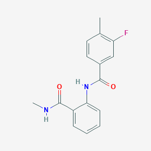 molecular formula C16H15FN2O2 B7476402 3-fluoro-4-methyl-N-[2-(methylcarbamoyl)phenyl]benzamide 