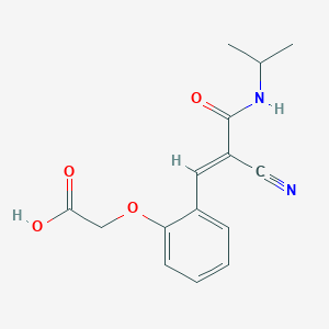 2-(2-{2-Cyano-2-[(propan-2-yl)carbamoyl]eth-1-en-1-yl}phenoxy)acetic acid