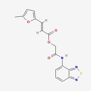 molecular formula C16H13N3O4S B7476419 [2-(2,1,3-benzothiadiazol-4-ylamino)-2-oxoethyl] (E)-3-(5-methylfuran-2-yl)prop-2-enoate 