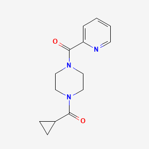 molecular formula C14H17N3O2 B7476426 Cyclopropyl-[4-(pyridine-2-carbonyl)piperazin-1-yl]methanone 