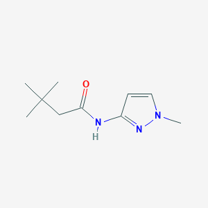 molecular formula C10H17N3O B7476430 3,3-dimethyl-N-(1-methylpyrazol-3-yl)butanamide 