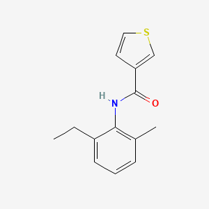 molecular formula C14H15NOS B7476441 N-(2-ethyl-6-methylphenyl)thiophene-3-carboxamide 