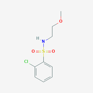 molecular formula C9H12ClNO3S B7476455 2-chloro-N-(2-methoxyethyl)benzenesulfonamide 